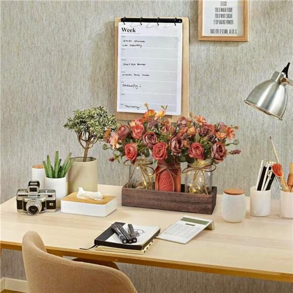 3 Pcs Mason Jar Centerpiece Table Decorations for Dining Table Decor Farmhouse - Picture 4 of 8